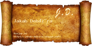 Jakab Debóra névjegykártya